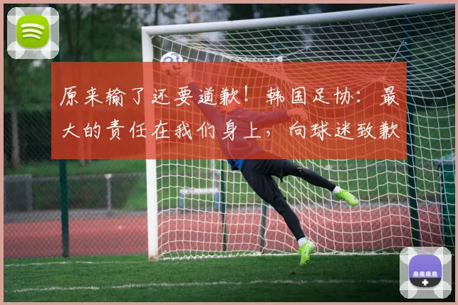 原来输了还要道歉！韩国足协：最大的责任在我们身上，向球迷致歉